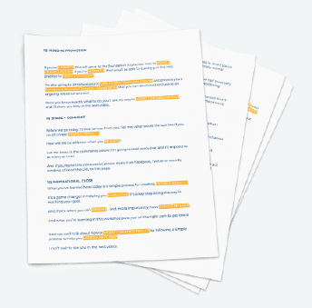 Fill-in the blank launch script templates for membership launches
