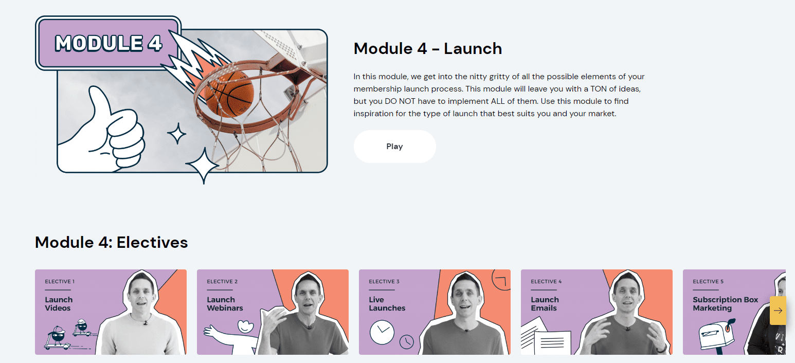 Membership Experience Course Module 4 Launch course overview