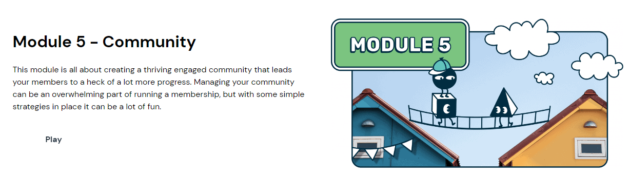 Membership Experience Course Module 5 community course overview